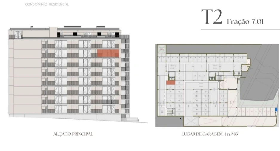 Apartamento T2 para Venda em Vilar de Andorinho Planta 2