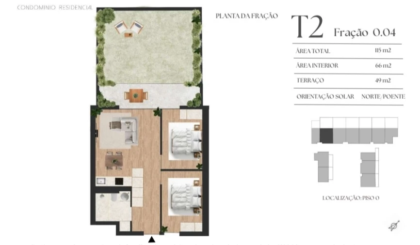 Apartamento T2 para Venda em Vilar de Andorinho Planta 1