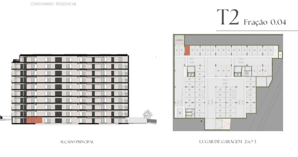 Apartamento T2 para Venda em Vilar de Andorinho Planta 2