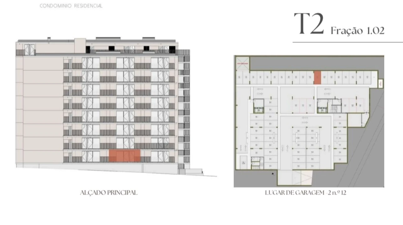 Apartamento T2 para Venda em Vilar de Andorinho Planta 2