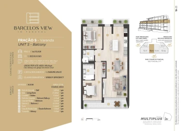 Apartamento T2 para Venda em Santo Antonio