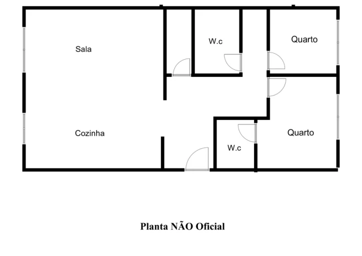 Apartamento T2 para Venda em Chafe Planta 1