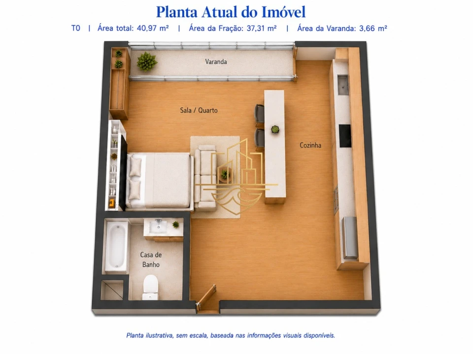 Apartamento T0 para Venda em Campanhã Planta 2