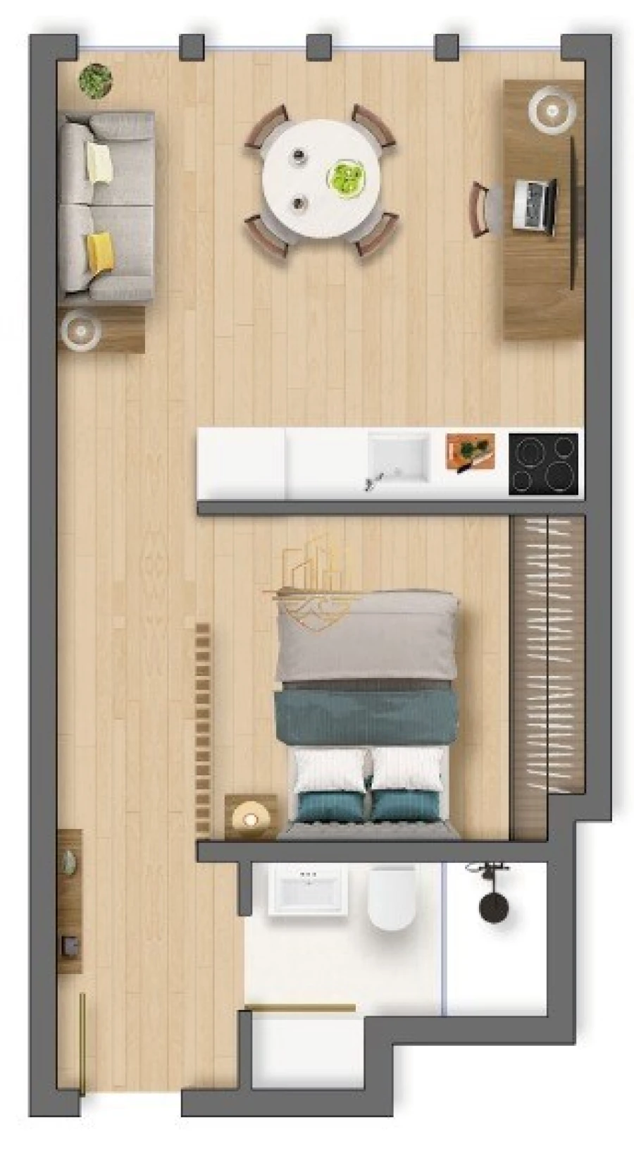 Apartamento T0 para Venda em Cedofeita, Santo Ildefonso, Sé, Miragaia, São Nicolau e Vitória Planta 1