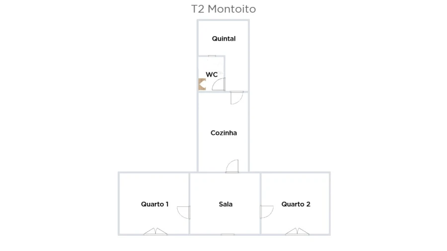 Moradia T2 para Venda em Montoito Planta 1