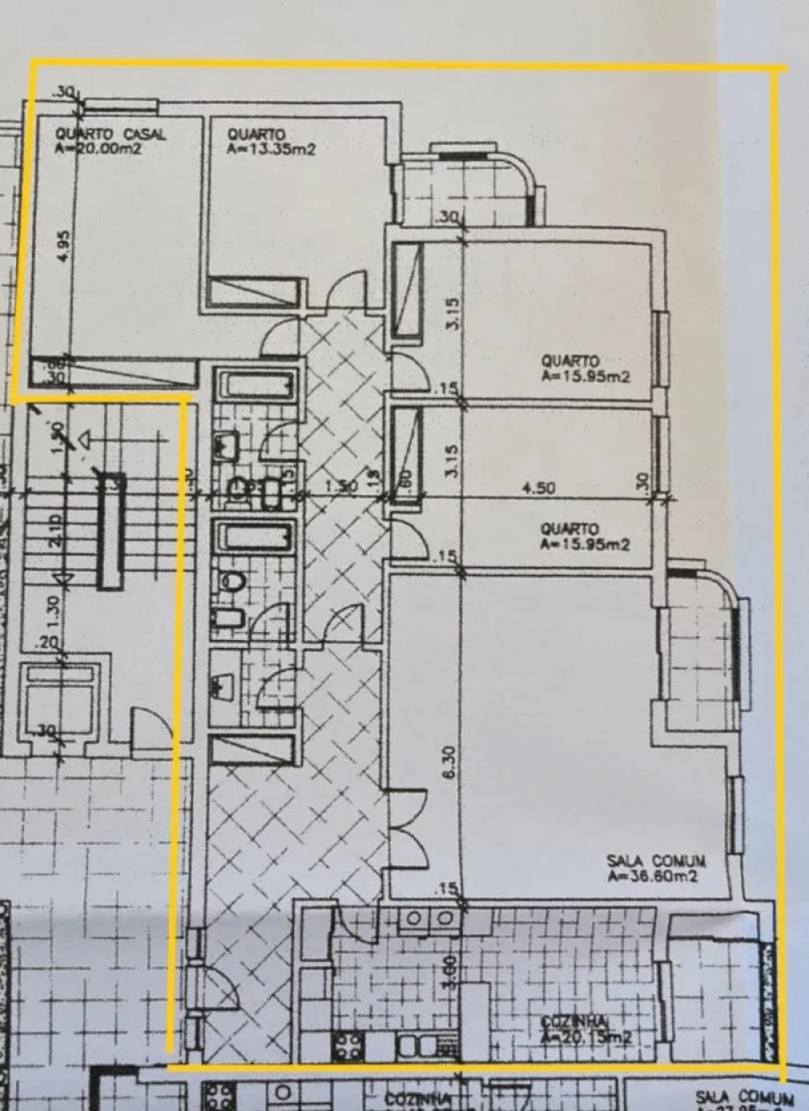 Apartamento T4 para Venda em Santa Maria e São Miguel, São Martinho, São Pedro Penaferrim Planta 1