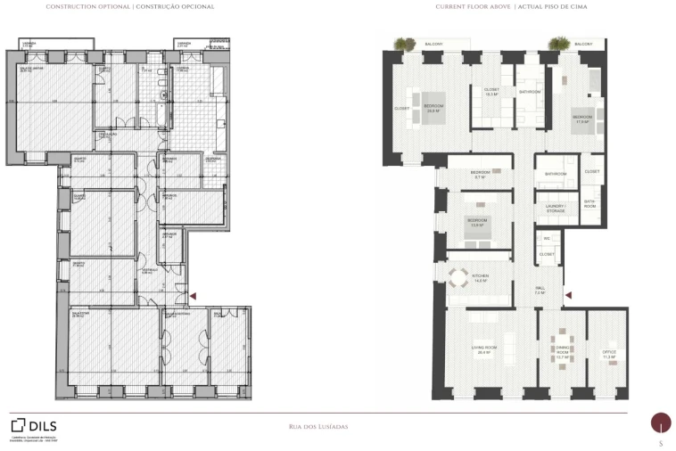 Apartamento T4 para Venda em Alcantara Planta 1