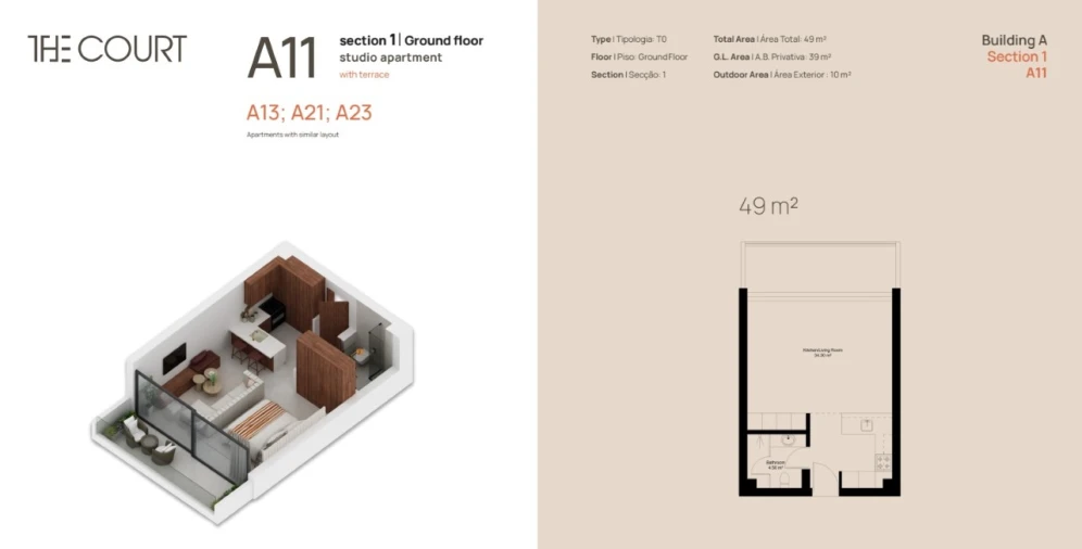 Apartamento para Venda em Lagoa e Carvoeiro Planta 1