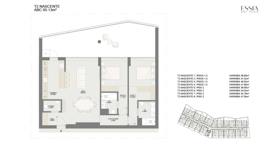Apartamento T2 para Venda em Oliveira do Douro Planta 1