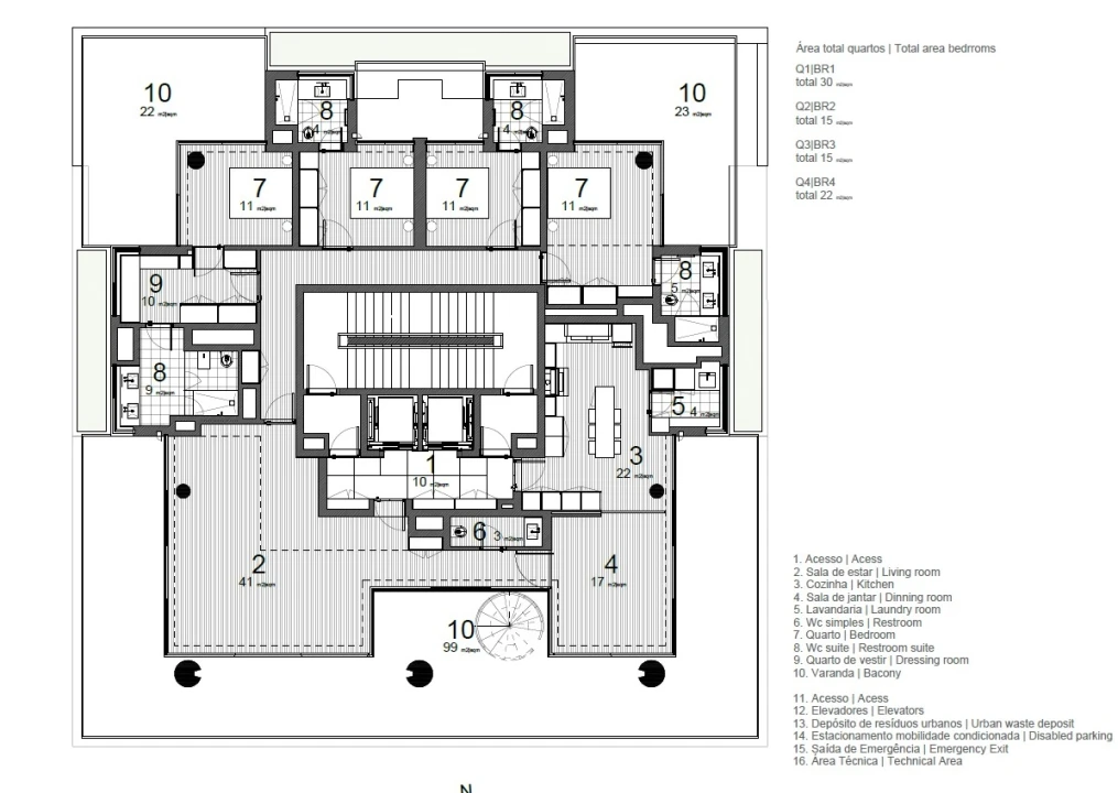 Apartamento T4 para Venda em Aldoar, Foz do Douro e Nevogilde Planta 2