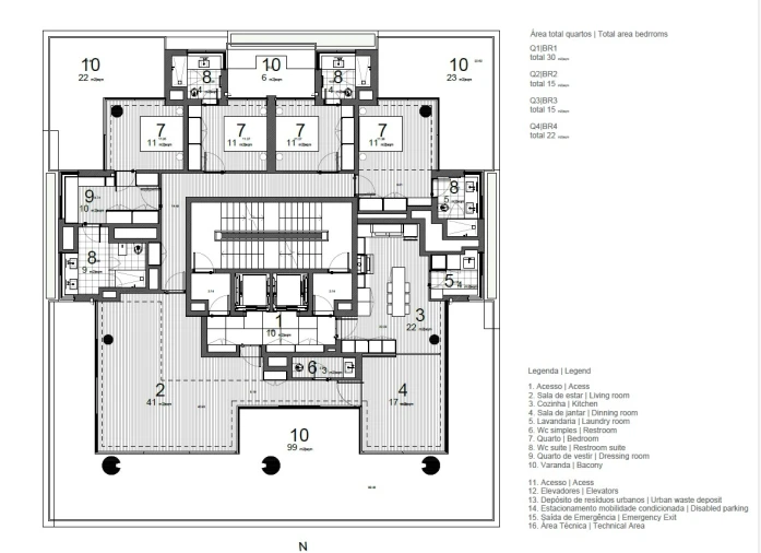 Apartamento T4 para Venda em Aldoar, Foz do Douro e Nevogilde Planta 1