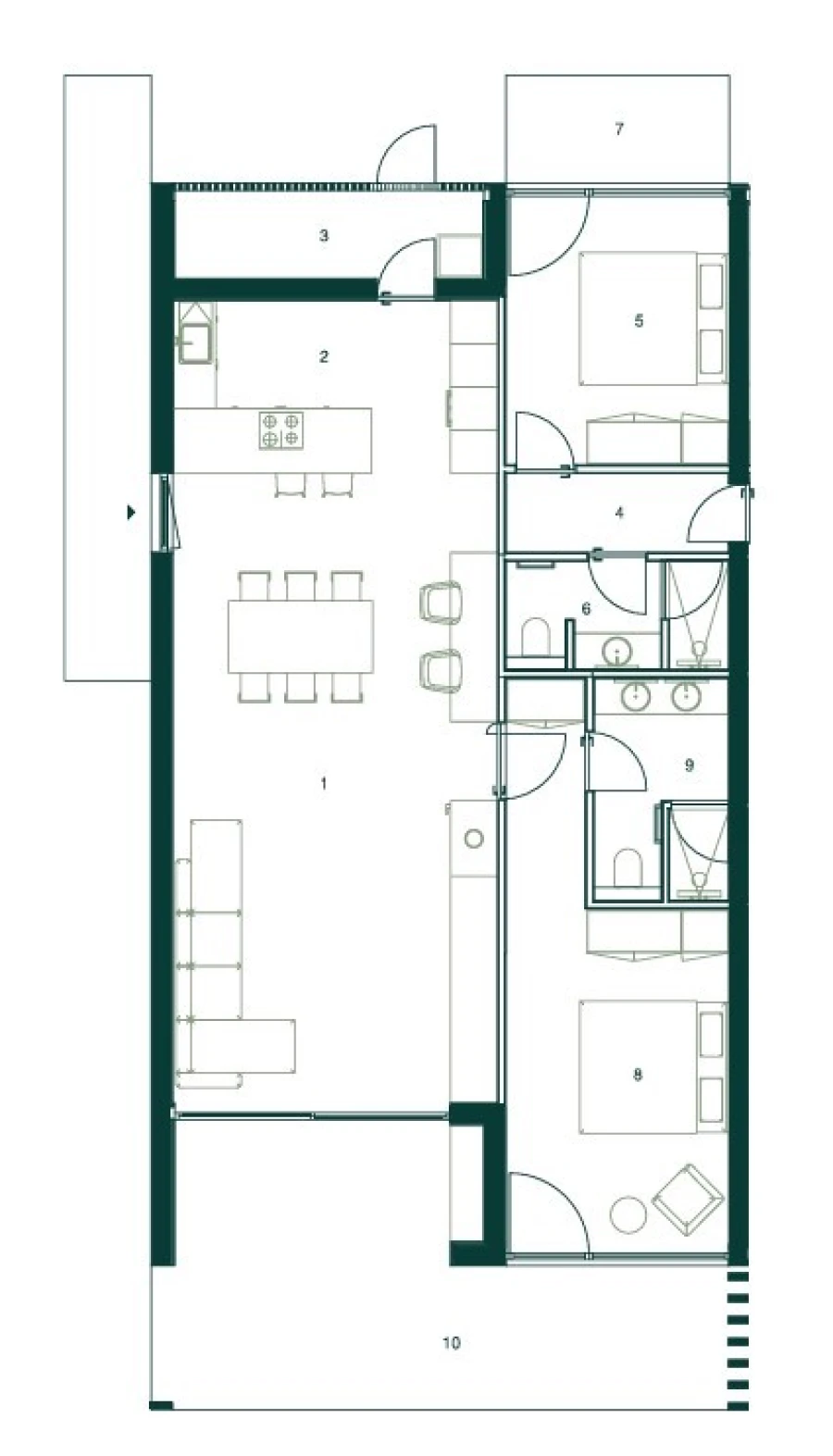 Moradia T2 para Venda em Vau Planta 1