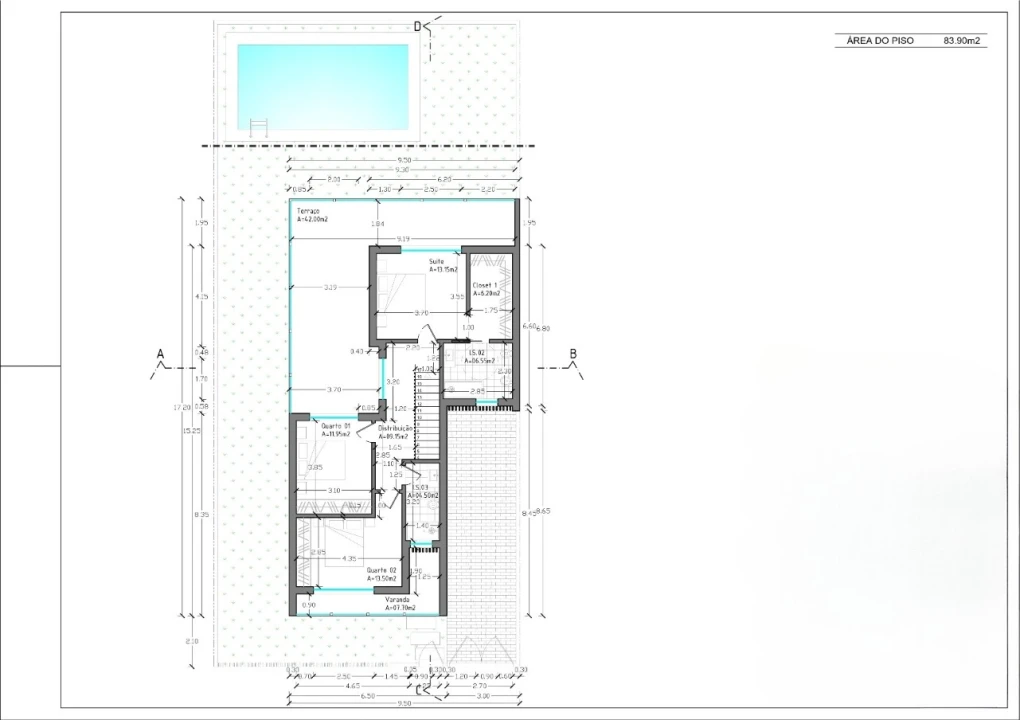 Moradia T4 para Venda em Amora Planta 7
