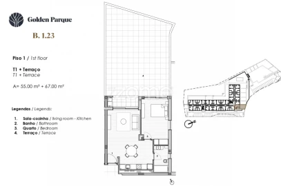 Apartamento T1 para Venda em Rio Tinto