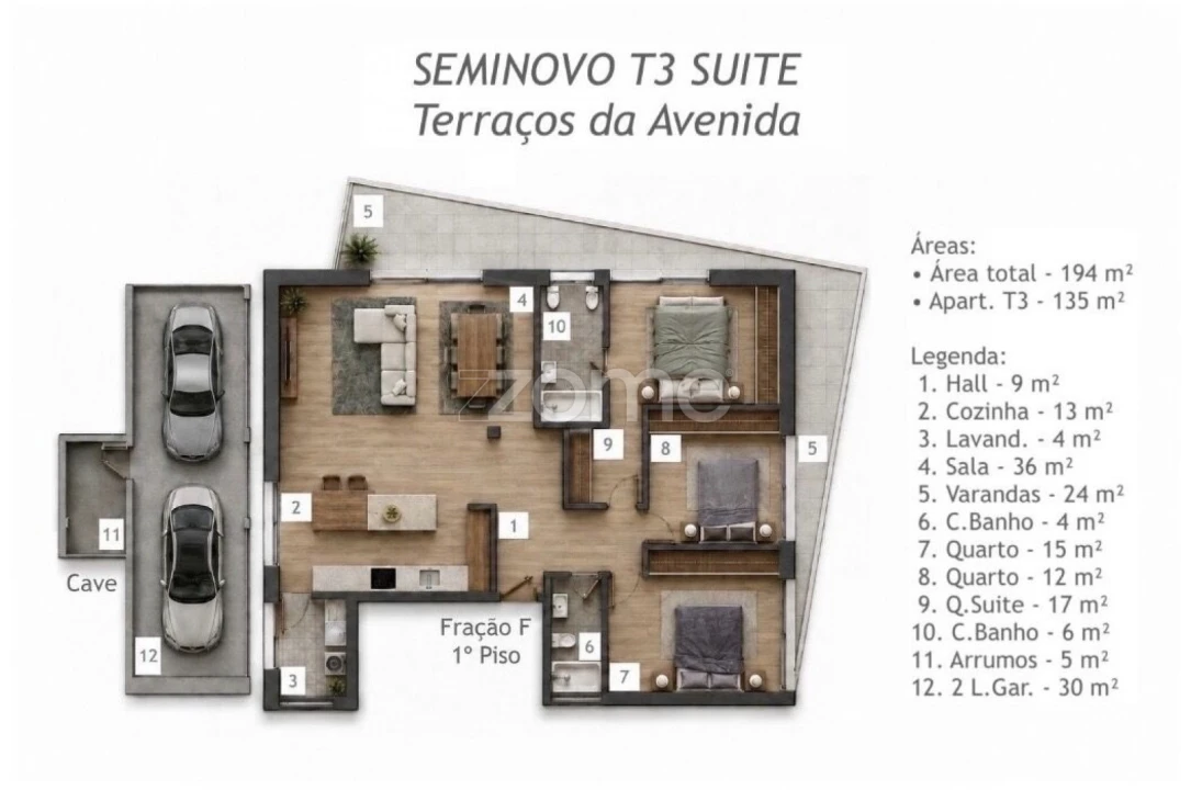 Apartamento T3 para Venda em São João da Madeira Foto 26