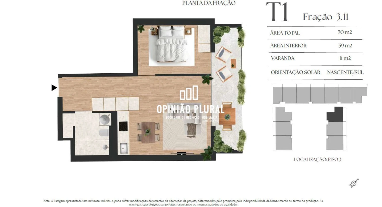 Apartamento T1 para Venda em Vilar de Andorinho Foto 8