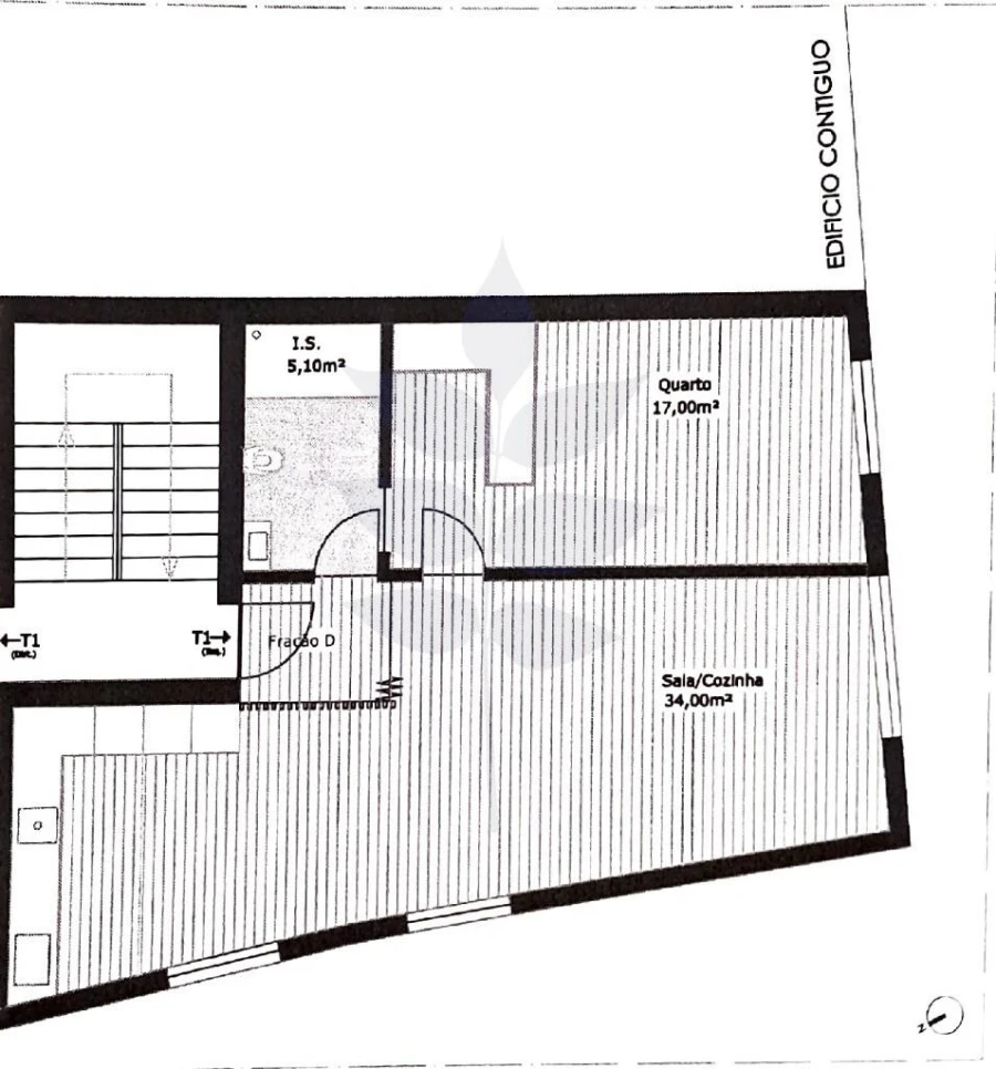 Apartamento T1 para Venda em Braga (São José de São Lázaro e São João do Souto) Planta 1