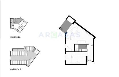 Apartamento T1 para Venda em Pedrouços