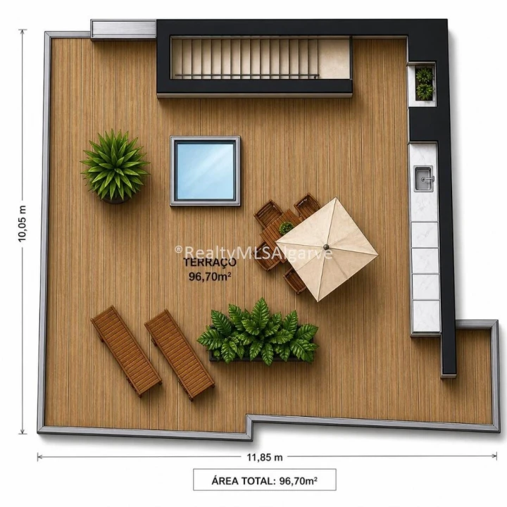 Apartamento T3 para Venda em Faro (Sé e São Pedro) Planta 2