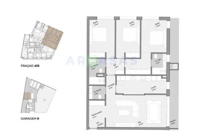 Apartamento T3 para Venda em Bougado (São Martinho e Santiago)