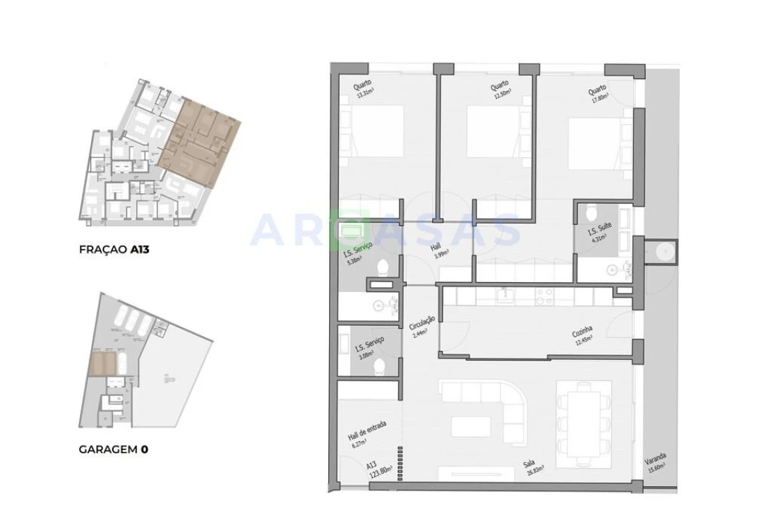 Apartamento T3 para Venda em Bougado (São Martinho e Santiago) Foto 15