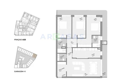 Apartamento T3 para Venda em Bougado (São Martinho e Santiago)