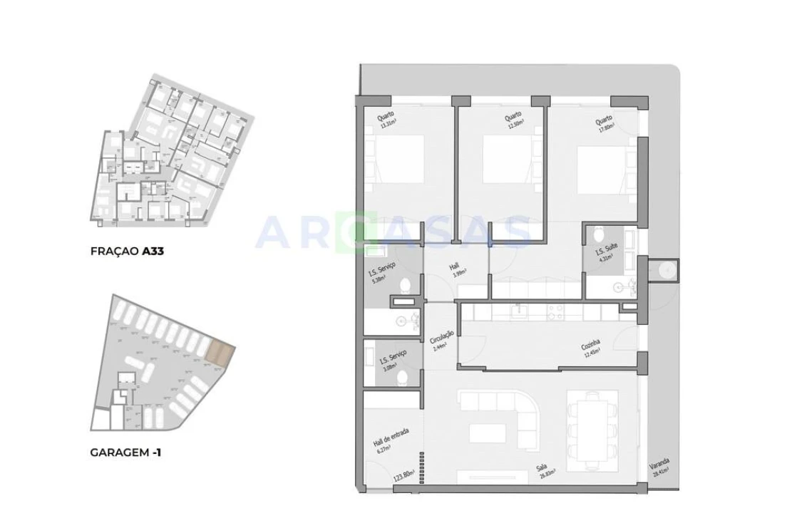 Apartamento T3 para Venda em Bougado (São Martinho e Santiago) Foto 15