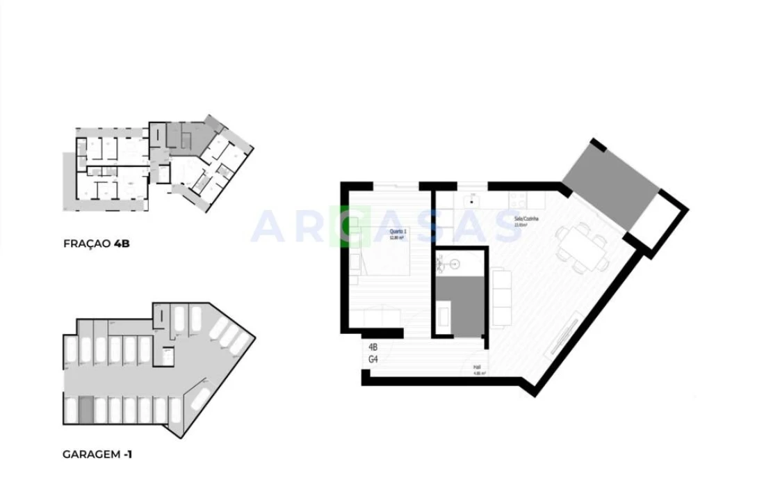 Apartamento T1 para Venda em Pedrouços Foto 14