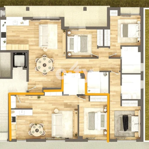 Apartamento T3 para Venda em Malveira e São Miguel de Alcainça Planta 1