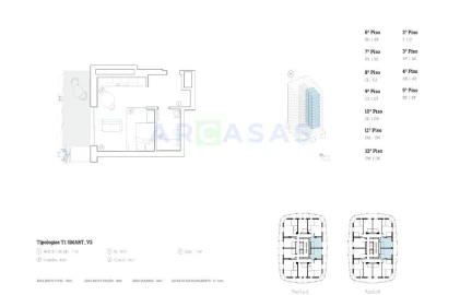 Apartamento T1 para Venda em Paranhos