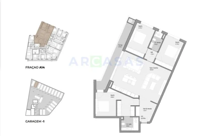 Apartamento T3 para Venda em Bougado (São Martinho e Santiago)