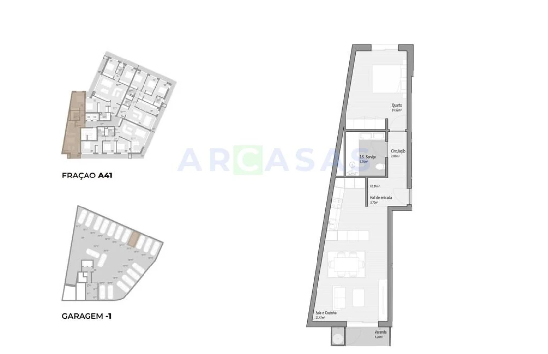 Apartamento T1 para Venda em Bougado (São Martinho e Santiago) Foto 15
