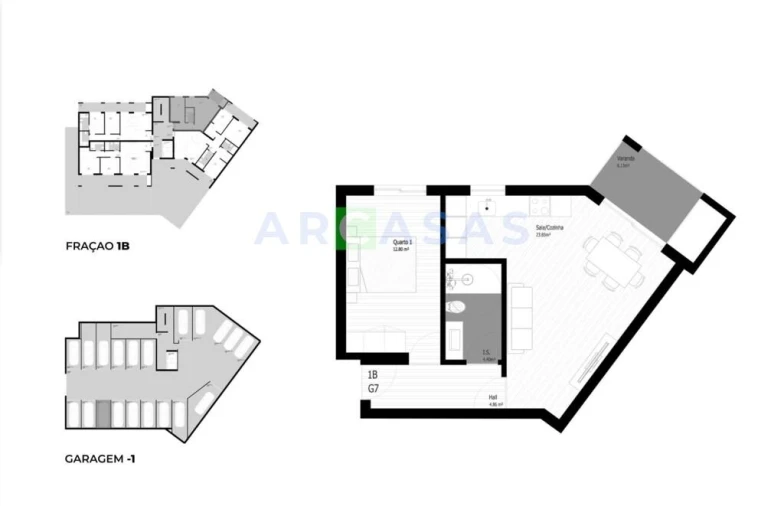 Apartamento T1 para Venda em Pedrouços Foto 14