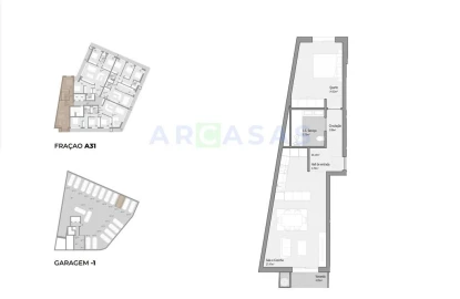 Apartamento T1 para Venda em Bougado (São Martinho e Santiago)