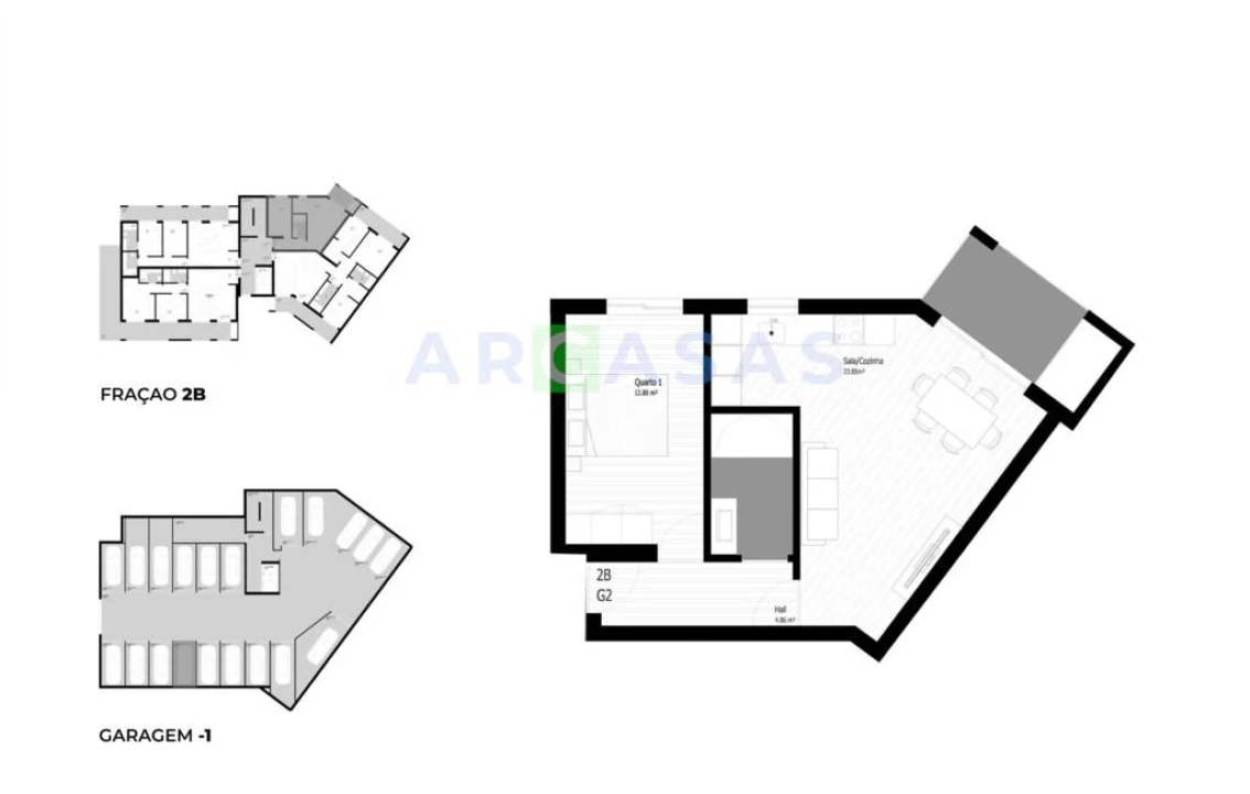 Apartamento T1 para Venda em Pedrouços Foto 14