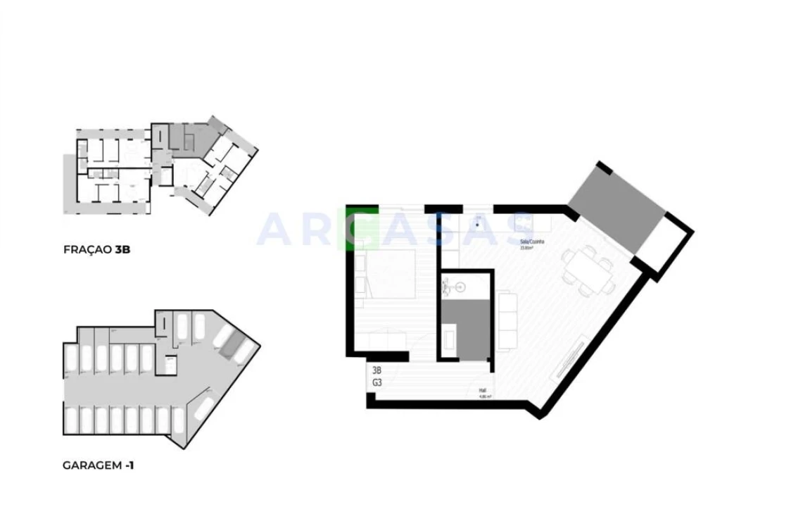 Apartamento T1 para Venda em Pedrouços Foto 14