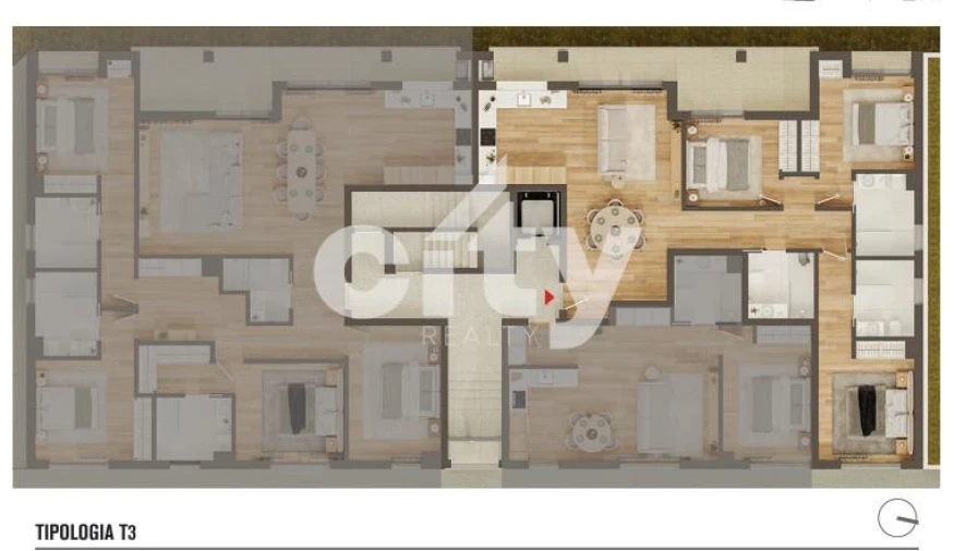 Apartamento T3 para Venda em Malveira e São Miguel de Alcainça Planta 1
