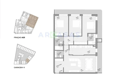 Apartamento T3 para Venda em Bougado (São Martinho e Santiago)