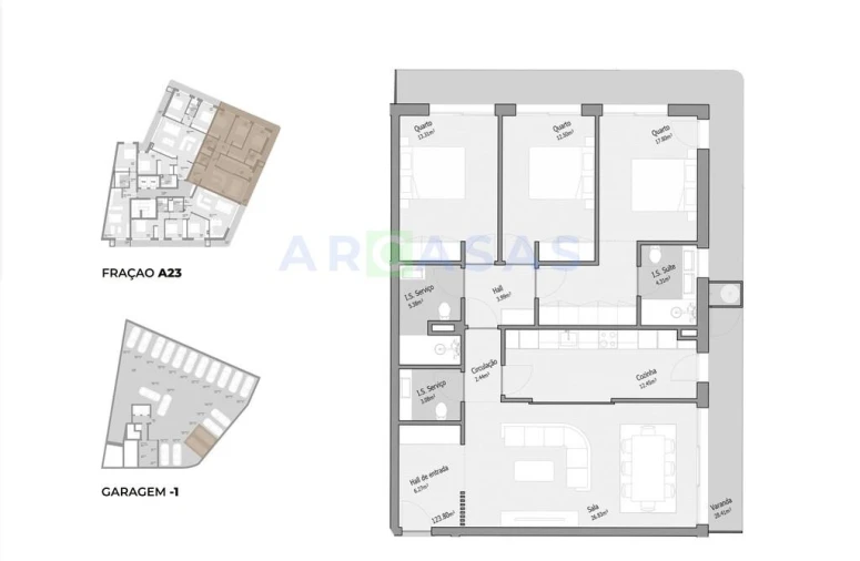 Apartamento T3 para Venda em Bougado (São Martinho e Santiago) Foto 15