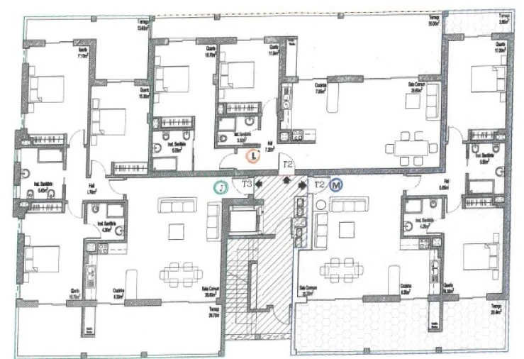 Apartamento T4 para Venda em Lagos (São Sebastião e Santa Maria) Planta 1