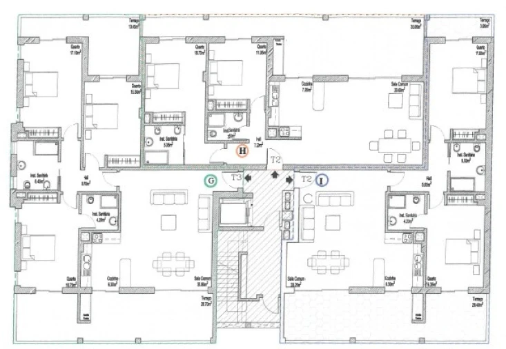 Apartamento T2 para Venda em Lagos (São Sebastião e Santa Maria) Planta 1
