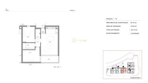 Apartamento T2 para Venda em Bordeira