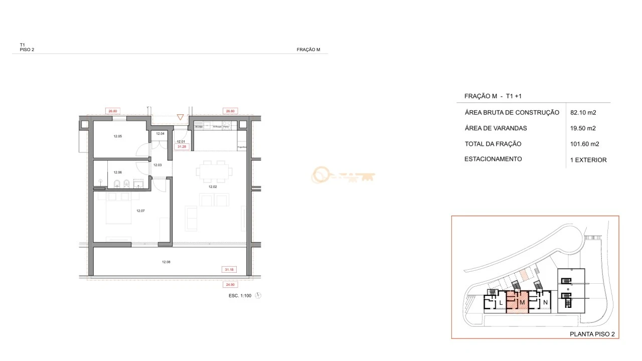 Apartamento T1 para Venda em Bordeira Foto 14