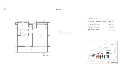 Apartamento T1 para Venda em Bordeira