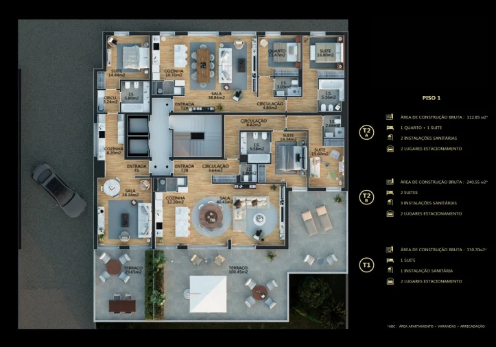 Apartamento T1 para Venda em Campolide Planta 1