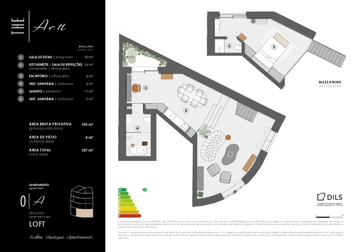Apartamento T1 para Venda em Campolide Planta 1