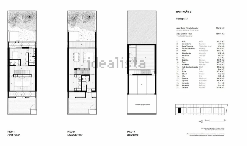 Moradia T3 para Venda em Arcozelo Planta 1