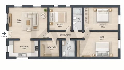 Apartamento T3 para Venda em Estrela