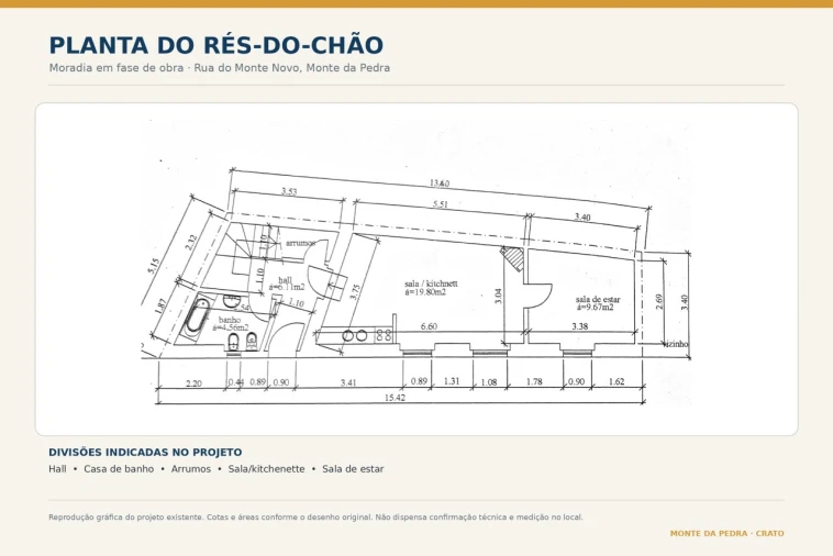 Moradia T2 para Venda em Monte da Pedra Planta 1