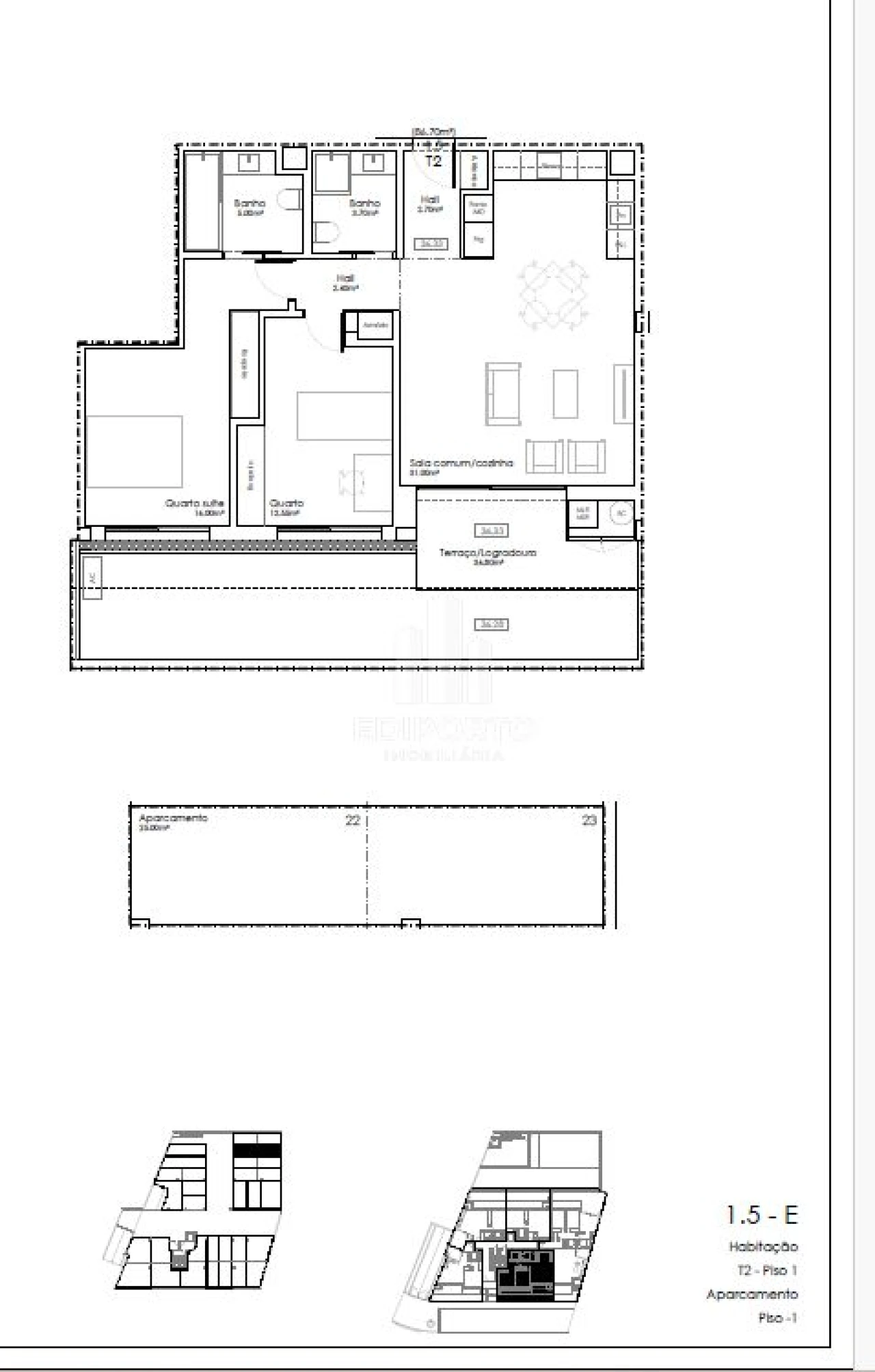 Apartamento T2 para Venda em Valadares Foto 13